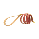 Повод за куче FLORENZE Poppy Red от естествена кожа