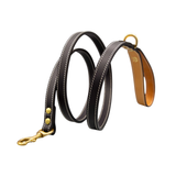 Повод за куче FLORENZE Classic Black от естествена кожа