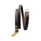 Повод за куче FLORENZE Classic Black от естествена кожа