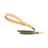 Повод за куче FLORENZE Olive Green от естествена кожа