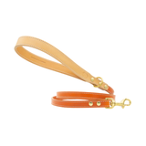 Повод за куче FLORENZE Sunset Orange от естествена кожа