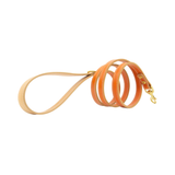 Повод за куче FLORENZE Sunset Orange от естествена кожа