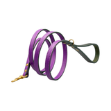 Повод за куче FLORENZE Lavender Purple от естествена кожа