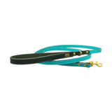 Повод за куче FLORENZE Acqua Turquoise от естествена кожа