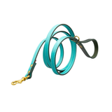 Повод за куче FLORENZE Acqua Turquoise от естествена кожа