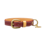 Нашийник за куче FLORENZE Chianti Maroon от естествена кожа