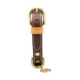 Нашийник за куче FLORENZE Chocolate Brown от естествена кожа