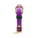 Нашийник за куче FLORENZE Lavender Purple от естествена кожа