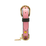 Нашийник за куче FLORENZE Roses Pink от естествена кожа