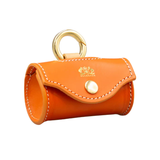 Калъф за санитарни торбички FLORENZE Sunset Orange от естествена кожа