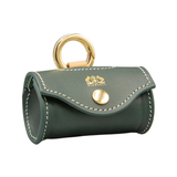 Калъф за санитарни торбички FLORENZE Cypress Green от естествена кожа